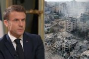 ইসরায়েলকে গাজায় বোমা হামলা বন্ধ করার আহ্বান ম্যাক্রোঁর