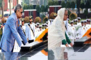 স্বাধীনতা যুদ্ধে আত্মোৎসর্গকারী সশস্ত্র বাহিনীর সদস্যদের স্মৃতির প্রতি রাষ্ট্রপতি-প্রধানমন্ত্রীর শ্রদ্ধা