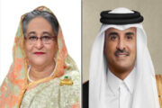 শেখ হাসিনাকে কাতারের আমিরের অভিনন্দন
