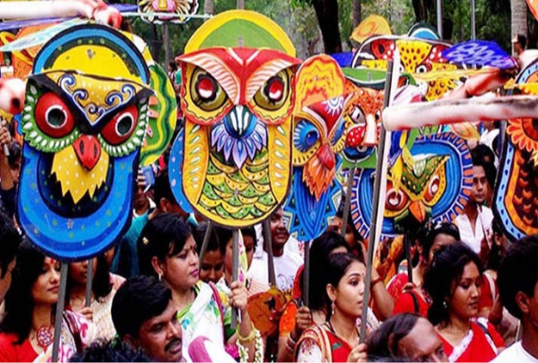 নববর্ষে আওয়ামী লীগের মঙ্গল শোভাযাত্রা